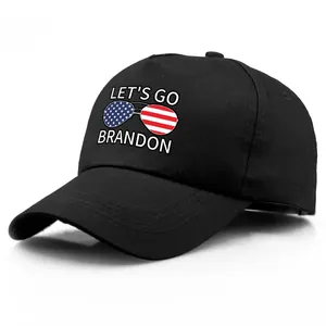 Baumwolle Baseballkappe Druck Slogan Sonnenbrille US Flagge Muster Verstellbar Sonnenschutz Hut Für Outdoor Sport Damen Herren