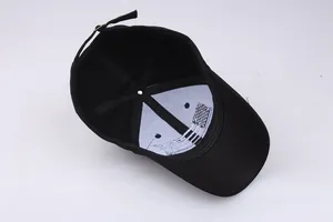 Verstellbare schwarze taktische Baseballkappe mit US-Flaggen-Stickerei und gebogenem Schirm