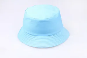 Λεπτομέρεια γαλάζιου καπέλου bucket με ενισχυμένες ραφές σε ανθεκτικό καμβά ύφασμα