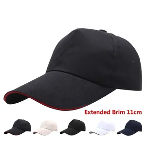 Unisex Cotton Baseball Cap With Extra Long Brim For Sun Protection Large Head Circumference Outdoor Fishing Sport Sun Hat