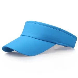 Lightweight sky blue sun visor hat for kids with wide brim for outdoor sun protection