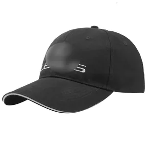 Breathable Cotton Baseball Cap With Contrast Sandwich Brim Embroidered Letter Sun Hat For Adults Outdoor Sports