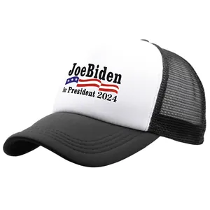 Classic Joe Biden for President 2024 trucker hat with mesh back and flag design