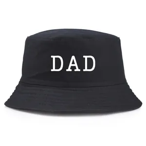 Chapeau Bob En Toile De Coton Rétro Avec Imprimé Lettres DAD MOM Pour Hommes Femmes Couples Protection Solaire Style De Rue Été
