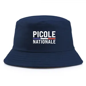 Chapeau bob en coton bleu marine avec motif imprimé blanc PICOLE NATIONALE stylé