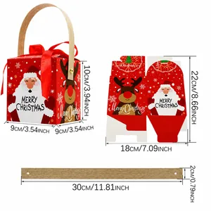 Tabella delle taglie per scatole regalo di Natale con misure di base e altezza