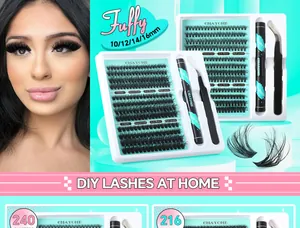 Kit de faux cils individuels 10-16mm avec colle scellante et pince de précision