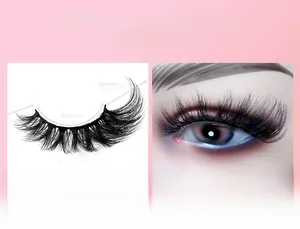 Cat eye false eyelashes size chart with 7mm to 23mm length and model eyelash effect