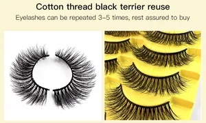 Détail de faux cils avec bande de coton noir pour un confort optimal et un effet naturel