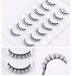 Macro view showing the natural curl and fiber texture of the dense synthetic eyelashes