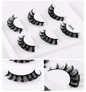 Macro detail of Russian D-curl synthetic false eyelashes showing dense volume and texture