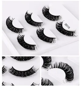 Macro detail of 3010 Russian D-curl false eyelashes showing dense volume and texture