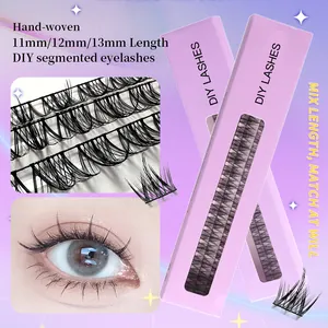 DIY Segmentierte Falsche Wimpern Natur Kreuz Manga Stil Cluster Handgefertigt Kunstfaser Wimpern CC Schwung Damen