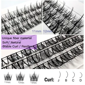 Natürliche Manga-Wimpern in verschiedenen Längen und Schwüngen für dichtes Volumen