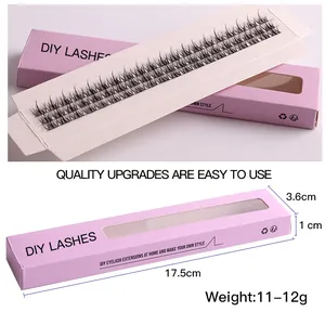 DIY Cluster-Wimpern-Kit mit natürlich geschwungenen, dicken schwarzen Wimpern