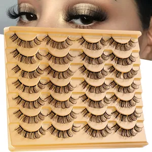 Faux Mink D Curl Segmented False Eyelashes Large Capacity DIY Cluster Lash Extension Natural Voluminous Dramatic Wispy Individual Eyelashes For Women Professional Makeup