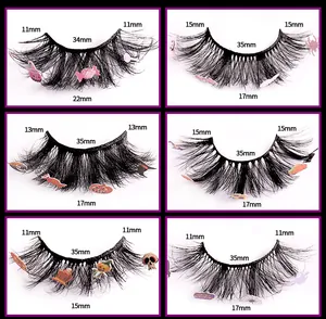 Detailed dimensions of Halloween faux mink eyelashes with pumpkin and ghost decorative charms