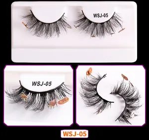 Detail of Halloween false eyelashes WSJ-05 with pumpkin and ghost sequin charms