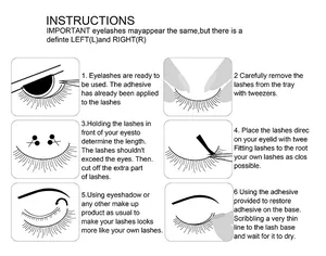 Guide d'application pour faux cils style Manga Barbie en six étapes simples et claires