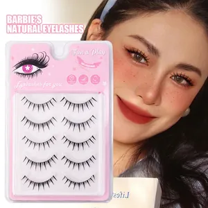 Faux Cils Tournesol Aériens Cils de Fée Manga en Grappes Faits à la Main Réutilisables Légers Naturels pour Femmes