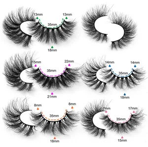 Detailed chart showing 35mm band length and 7mm to 22mm lash fiber lengths