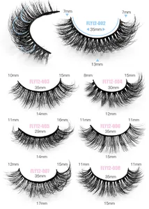 Detailed length specifications for thick handmade false eyelashes styles 002 003 004