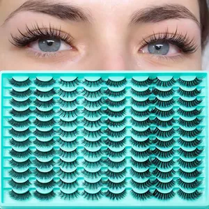 Falsche Wimpern Aus Faux Nerz Voluminöse Geschwungene Dramatische Wimpernverlängerung Für Damen Make-up Beauty Tools