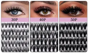 Detaillierter Vergleich der 30P, 40P und 50P DIY Wimpernbüschel für tägliches Makeup