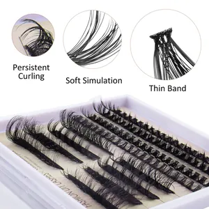 Professional DIY individual eyelash extensions kit with natural curl for a voluminous look