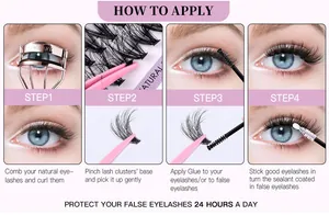 Schritt-für-Schritt-Anleitung zum Auftragen einzelner Wimpernbündel mit Pinzette