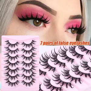 3D Flauschige Falsche Wimpern Natürlich Dick Geschwungen Kleiner Teufel Stil Falscher Nerz Wimpernverlängerung Damen Make-up
