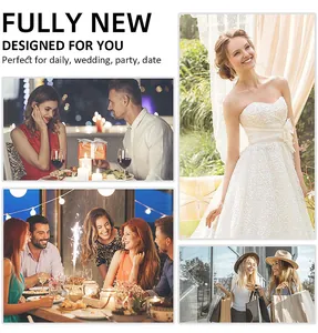 5 pairs of flared false eyelashes shown in wedding, dating, and daily social scenarios