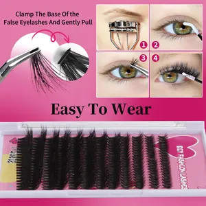 DIY cluster lash extension kit with step-by-step application guide and tools