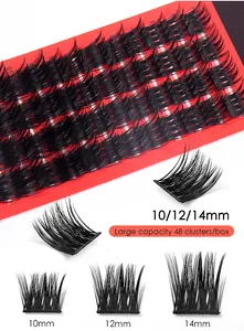 Σετ βλεφαρίδων DIY 10-14mm για πυκνό όγκο με 48 τουφάκια ανά συσκευασία