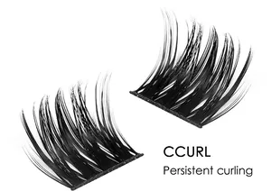 Λεπτομέρεια από DIY τουφάκια βλεφαρίδων με CCurl για καμπυλότητα και όγκο διαρκείας