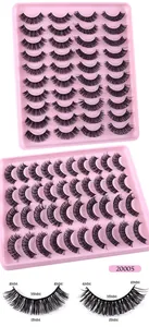 Detail showing 6mm to 15mm length measurements for dense curly 3D false eyelashes