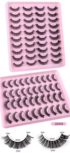 Macro detail of 7mm to 15mm D-curl eyelashes showing density and 35mm band length