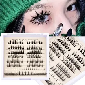 Set di Estensione per Ciglia Finte a Grappolo Individuale Fai-da-te Con Strumenti di Applicazione Bond And Seal Kit Ciglia Donna