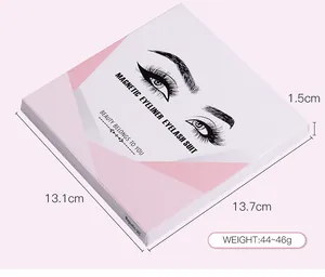 Package dimensions and specifications for magnetic eyeliner and eyelash starter kit