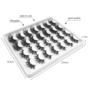14 Paar dramatische 3D Faux Mink Wimpern Set mit wiederverwendbaren dichten Wimpern