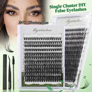 Σετ Επέκτασης Βλεφαρίδων DIY Cluster Φυσικές Τεχνητές Βλεφαρίδες Με Bond Seal Και Σετ Τσιμπιδάκια Για Γυναίκες