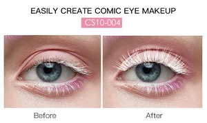 Makroaufnahme von CS10-004 weißen falschen Wimpern für dramatische Comic-Augen-Make-up