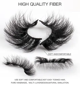 Detail showing multi-layer 3D high quality fiber lashes with dense and curled texture