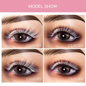 Weiße künstliche Wimpern im Set für Festival-Make-up und Bühnenauftritte