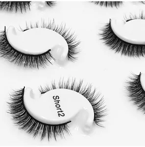 Detailed macro view of Short2 multi-layer lashes with natural curl on S-shaped trays