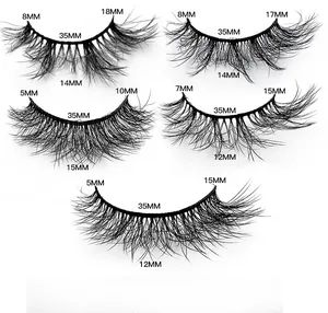 Detailed lash length specifications showing inner corner 8mm and outer corner 18mm