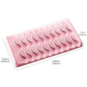 10 Paar professionelle künstliche Wimpern im rosa Tray für das Party-Make-up