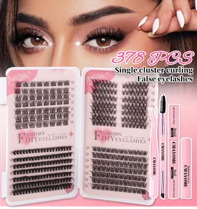 DIY wimperextensions set met 378 clusters, bond & seal, pincet en remover tool