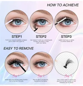 Detailed step-by-step instructions for DIY individual lash extension application and removal
