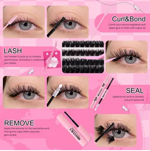 Guide étape par étape pour kit d'extension de cils DIY avec colle et dissolvant